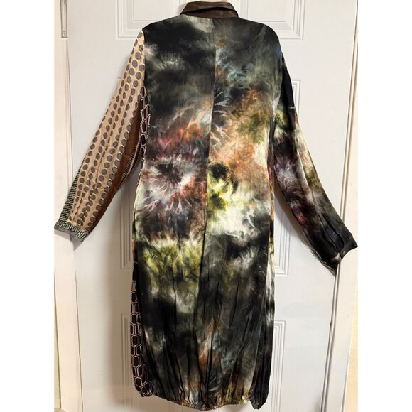 Alembika Supernova Dress Tie-dye Retro Mixed-Print SZ 4 Glam Artsy - Picture 4 of 13